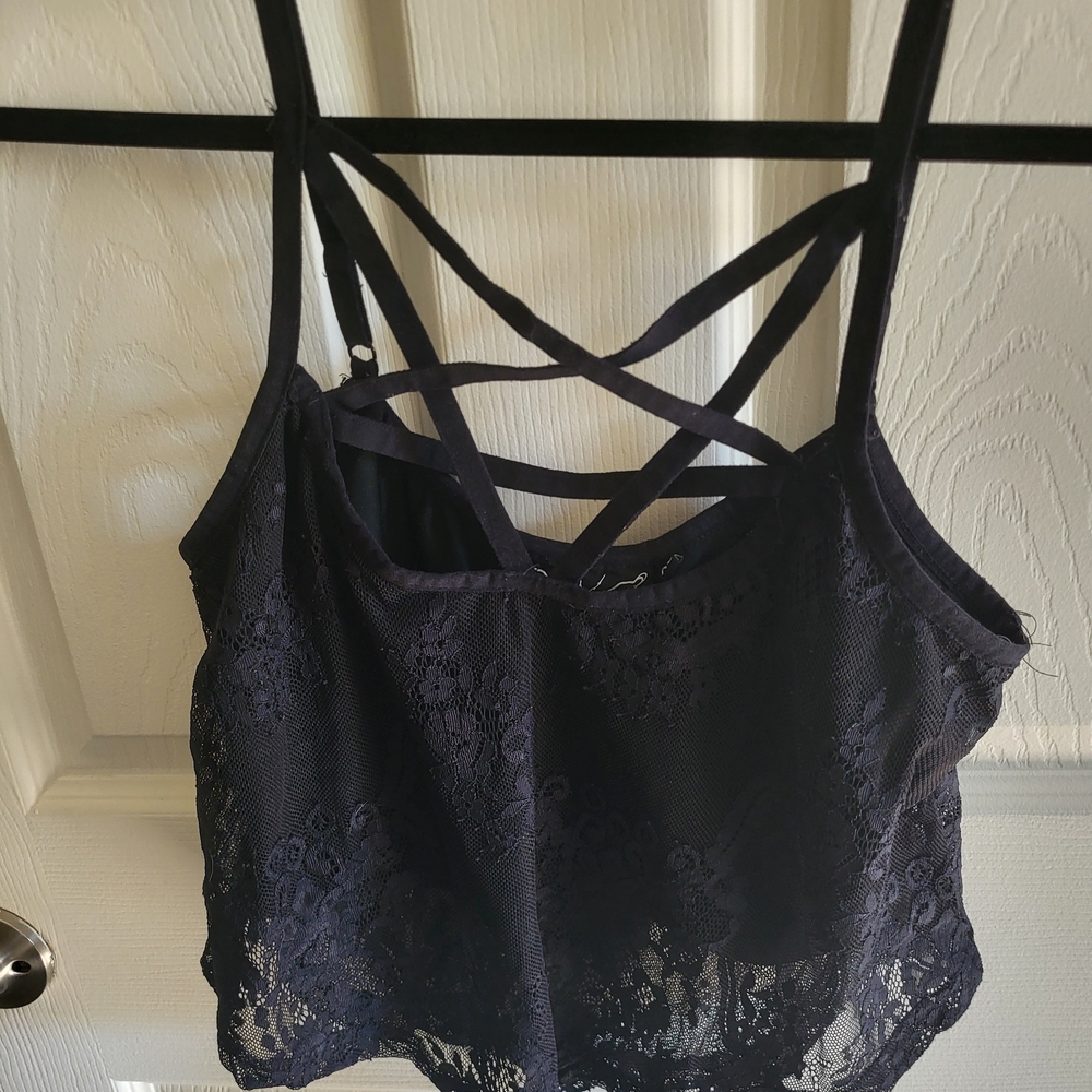 Killstar Midnight Sun Lace Vest Gothic Black Lace Top